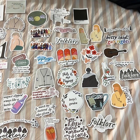 🌷Taylor Swift FOLKLORE STICKERS - Picture 2 of 3